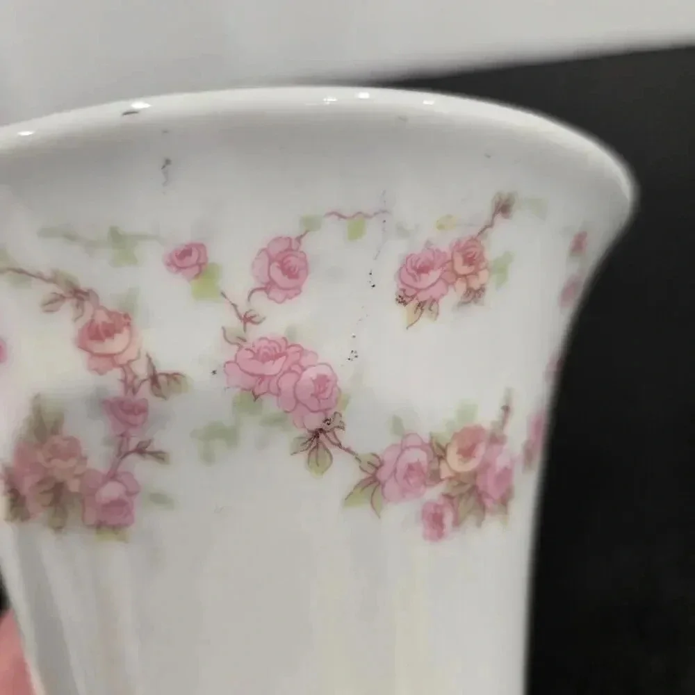 Schumann Arzberg Germany Golden Crown E&R 1886 Bridal Rose #64 Vases Set of 2